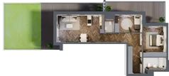 3 pokoje, mieszkanie 72,99 m², piętro 1, oferta nr A16, Novy Mateczny, Kraków, Podgórze, ul. Łagiewnicka 33a