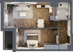 2 pokoje, mieszkanie 49,10 m², piętro 4, oferta nr A54, Novy Mateczny, Kraków, Podgórze, ul. Łagiewnicka 33a
