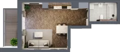 1 pokój, mieszkanie 33,20 m², piętro 4, oferta nr A48, Novy Mateczny, Kraków, Podgórze, ul. Łagiewnicka 33a