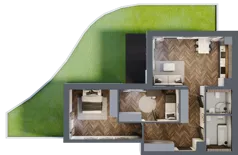 3 pokoje, mieszkanie 73,83 m², parter, oferta nr B13, Novy Mateczny, Kraków, Podgórze, ul. Łagiewnicka 33a