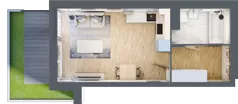 1 pokój, mieszkanie 31,06 m², parter, oferta nr B1.1, Nova Daliova, Lublin, Ponikwoda, ul. Daliowa
