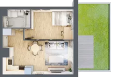 2 pokoje, mieszkanie 34,83 m², parter, oferta nr B1.39, Nova Daliova, Lublin, Ponikwoda, ul. Daliowa