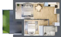 2 pokoje, mieszkanie 37,94 m², parter, oferta nr B1.45, Nova Daliova, Lublin, Ponikwoda, ul. Daliowa