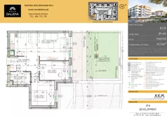 3 pokoje, mieszkanie 52,56 m², parter, oferta nr B3.02, Nova Daliova bud. B3, Lublin, Ponikwoda, ul. Daliowa
