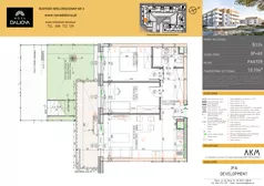 3 pokoje, mieszkanie 53,93 m², parter, oferta nr B3.04, Nova Daliova bud. B3, Lublin, Ponikwoda, ul. Daliowa
