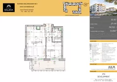 2 pokoje, mieszkanie 33,44 m², piętro 1, oferta nr B3.107, Nova Daliova bud. B3, Lublin, Ponikwoda, ul. Daliowa