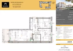 3 pokoje, mieszkanie 54,57 m², piętro 3, oferta nr B3.113, Nova Daliova bud. B3, Lublin, Ponikwoda, ul. Daliowa