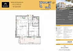 2 pokoje, mieszkanie 33,44 m², piętro 3, oferta nr B3.115, Nova Daliova bud. B3, Lublin, Ponikwoda, ul. Daliowa