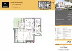 2 pokoje, mieszkanie 33,86 m², parter, oferta nr B3.117, Nova Daliova bud. B3, Lublin, Ponikwoda, ul. Daliowa