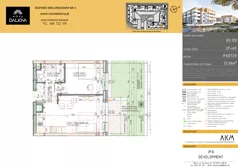 2 pokoje, mieszkanie 33,96 m², parter, oferta nr B3.120, Nova Daliova bud. B3, Lublin, Ponikwoda, ul. Daliowa