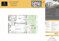 2 pokoje, mieszkanie 33,97 m², parter, oferta nr B3.121, Nova Daliova bud. B3, Lublin, Ponikwoda, ul. Daliowa