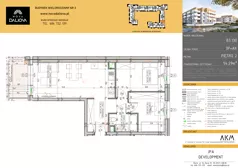 3 pokoje, mieszkanie 54,29 m², piętro 2, oferta nr B3.130, Nova Daliova bud. B3, Lublin, Ponikwoda, ul. Daliowa
