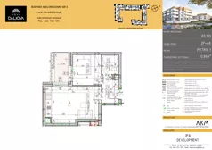 2 pokoje, mieszkanie 33,86 m², piętro 3, oferta nr B3.135, Nova Daliova bud. B3, Lublin, Ponikwoda, ul. Daliowa