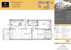 3 pokoje, mieszkanie 54,88 m², piętro 3, oferta nr B3.140, Nova Daliova bud. B3, Lublin, Ponikwoda, ul. Daliowa