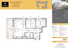 3 pokoje, mieszkanie 47,74 m², piętro 2, oferta nr B3.152, Nova Daliova bud. B3, Lublin, Ponikwoda, ul. Daliowa