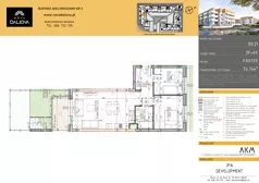 3 pokoje, mieszkanie 55,76 m², parter, oferta nr B3.21, Nova Daliova bud. B3, Lublin, Ponikwoda, ul. Daliowa