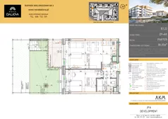 2 pokoje, mieszkanie 38,35 m², parter, oferta nr B3.22, Nova Daliova bud. B3, Lublin, Ponikwoda, ul. Daliowa
