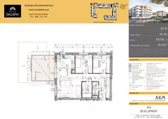 3 pokoje, mieszkanie 56,33 m², piętro 3, oferta nr B3.39, Nova Daliova bud. B3, Lublin, Ponikwoda, ul. Daliowa