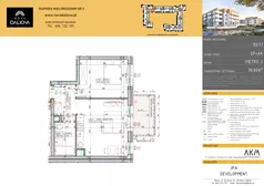 2 pokoje, mieszkanie 38,82 m², piętro 2, oferta nr B3.51, Nova Daliova bud. B3, Lublin, Ponikwoda, ul. Daliowa