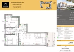 3 pokoje, mieszkanie 58,42 m², piętro 3, oferta nr B3.71, Nova Daliova bud. B3, Lublin, Ponikwoda, ul. Daliowa