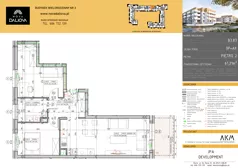 3 pokoje, mieszkanie 61,21 m², piętro 2, oferta nr B3.83, Nova Daliova bud. B3, Lublin, Ponikwoda, ul. Daliowa