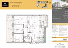 4 pokoje, mieszkanie 68,04 m², piętro 1, oferta nr B3.91, Nova Daliova bud. B3, Lublin, Ponikwoda, ul. Daliowa