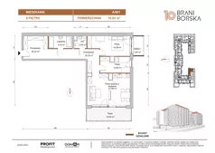 3 pokoje, mieszkanie 78,93 m², piętro 9, oferta nr BN10/A/901, Braniborska 10 , Wrocław, Stare Miasto, Śródmieście, ul. Braniborska 10