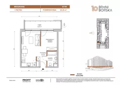 1 pokój, mieszkanie 35,25 m², piętro 1, oferta nr BN10/B/109, Braniborska 10 , Wrocław, Stare Miasto, Śródmieście, ul. Braniborska 10
