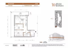 3 pokoje, mieszkanie 50,97 m², piętro 3, oferta nr BN10/B/306, Braniborska 10 , Wrocław, Stare Miasto, Śródmieście, ul. Braniborska 10