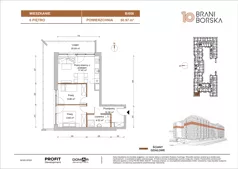 3 pokoje, mieszkanie 50,97 m², piętro 6, oferta nr BN10/B/606, Braniborska 10 , Wrocław, Stare Miasto, Śródmieście, ul. Braniborska 10