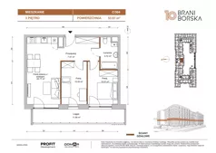 3 pokoje, mieszkanie 53,67 m², piętro 3, oferta nr BN10/C/304, Braniborska 10 , Wrocław, Stare Miasto, Śródmieście, ul. Braniborska 10