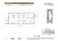 3 pokoje, mieszkanie 64,83 m², piętro 3, oferta nr BN10/C/306, Braniborska 10 , Wrocław, Stare Miasto, Śródmieście, ul. Braniborska 10