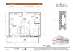 3 pokoje, mieszkanie 53,67 m², piętro 4, oferta nr BN10/C/404, Braniborska 10 , Wrocław, Stare Miasto, Śródmieście, ul. Braniborska 10