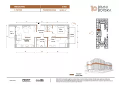3 pokoje, mieszkanie 64,83 m², piętro 5, oferta nr BN10/C/502, Braniborska 10 , Wrocław, Stare Miasto, Śródmieście, ul. Braniborska 10