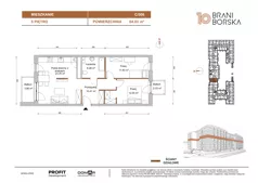 3 pokoje, mieszkanie 64,83 m², piętro 5, oferta nr BN10/C/506, Braniborska 10 , Wrocław, Stare Miasto, Śródmieście, ul. Braniborska 10