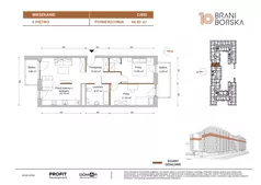 3 pokoje, mieszkanie 64,83 m², piętro 6, oferta nr BN10/C/602, Braniborska 10 , Wrocław, Stare Miasto, Śródmieście, ul. Braniborska 10
