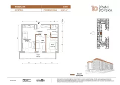 3 pokoje, mieszkanie 53,67 m², piętro 8, oferta nr BN10/C/804, Braniborska 10 , Wrocław, Stare Miasto, Śródmieście, ul. Braniborska 10