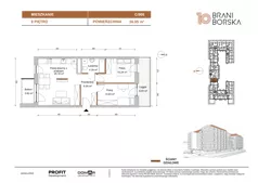 3 pokoje, mieszkanie 57,10 m², piętro 9, oferta nr BN10/C/906, Braniborska 10 , Wrocław, Stare Miasto, Śródmieście, ul. Braniborska 10