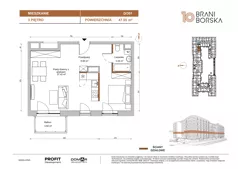 1 pokój, mieszkanie 47,55 m², piętro 3, oferta nr BN10/D/301, Braniborska 10 , Wrocław, Stare Miasto, Śródmieście, ul. Braniborska 10