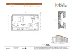 1 pokój, mieszkanie 28,02 m², piętro 8, oferta nr BN10/D/813, Braniborska 10 , Wrocław, Stare Miasto, Śródmieście, ul. Braniborska 10