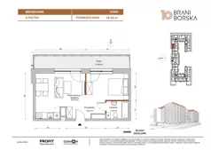1 pokój, mieszkanie 38,49 m², piętro 9, oferta nr BN10/D/904, Braniborska 10 , Wrocław, Stare Miasto, Śródmieście, ul. Braniborska 10