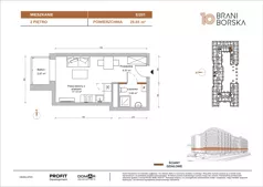 1 pokój, apartament 25,65 m², piętro 2, oferta nr BN10/E/201, Braniborska 10, Wrocław, Stare Miasto, Śródmieście, ul. Braniborska 10