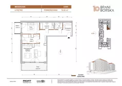 3 pokoje, mieszkanie 70,93 m², piętro 9, oferta nr BN10/E/905, Braniborska 10 , Wrocław, Stare Miasto, Śródmieście, ul. Braniborska 10
