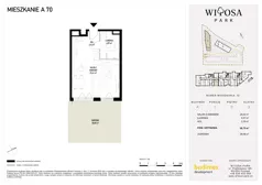 1 pokój, mieszkanie 38,75 m², parter, oferta nr A70, Witosa Park, Poznań, Winiary, Winiary, ul. Piątkowska 165 A-B