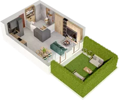 1 pokój, mieszkanie 38,75 m², parter, oferta nr A70, Witosa Park, Poznań, Winiary, Winiary, ul. Piątkowska 165 A-B
