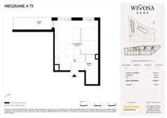1 pokój, mieszkanie 34,86 m², piętro 1, oferta nr A75, Witosa Park, Poznań, Winiary, Winiary, ul. Piątkowska 165 A-B