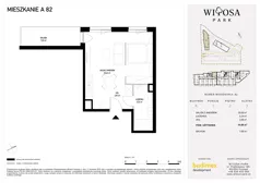 1 pokój, mieszkanie 34,86 m², piętro 2, oferta nr A82, Witosa Park, Poznań, Winiary, Winiary, ul. Piątkowska 165 A-B