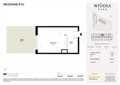 1 pokój, mieszkanie 29,61 m², parter, oferta nr B4, Witosa Park, Poznań, Winiary, Winiary, ul. Piątkowska 165 A-B