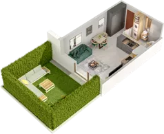 1 pokój, mieszkanie 29,61 m², parter, oferta nr B4, Witosa Park, Poznań, Winiary, Winiary, ul. Piątkowska 165 A-B