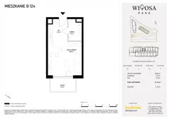 1 pokój, mieszkanie 27,75 m², piętro 6, oferta nr B124, Witosa Park, Poznań, Winiary, Winiary, ul. Piątkowska 165 A-B